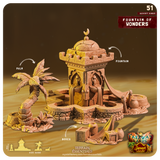 3D Printed Cast n Play Fountain of Wonders Desert Winds Terrain Set 28mm 32mm D&D