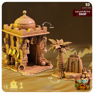 3D Printed Cast n Play Goldsmith Shop Desert Winds Terrain Set 28mm 32mm D&D