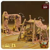 3D Printed Cast n Play Spice Shop Desert Winds Terrain Set 28mm 32mm D&D