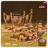 3D Printed Cast n Play Sultans Laundry Desert Winds Terrain Set 28mm 32mm D&D