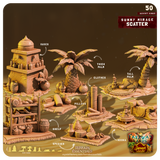 3D Printed Cast n Play Sunny Mirage Scatter Desert Winds Terrain Set 28mm 32mm D&D
