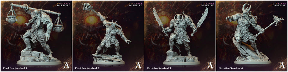 3D Printed Archvillain Games Darkfire Sentinel Giantkin Darkfire Archvillain Society Vol. XXXIV 28 32mm D&D