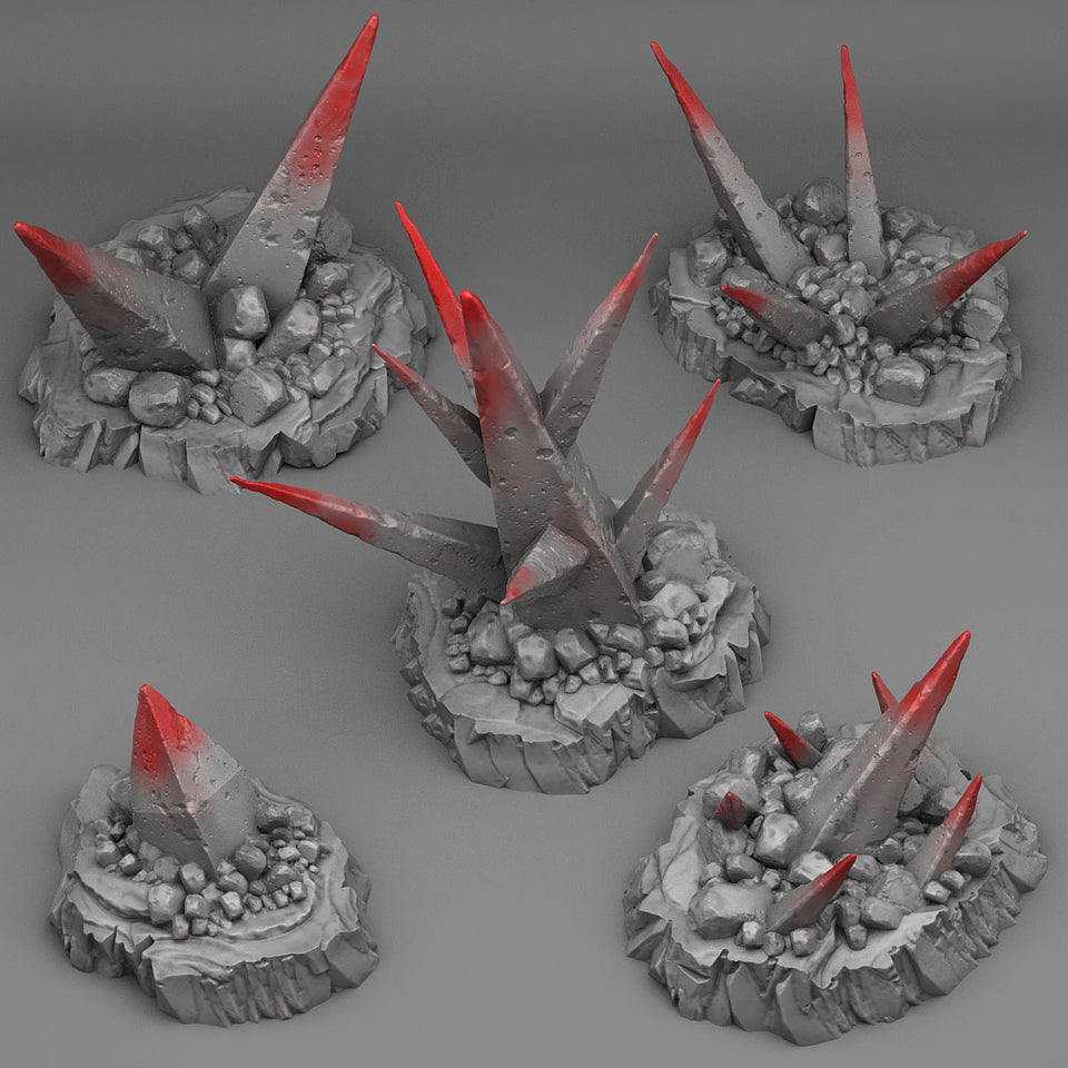 3D Printed Fantastic Plants and Rocks Deadly Shadow Rocks 28mm - 32mm D&D Wargaming