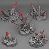 3D Printed Fantastic Plants and Rocks Deadly Shadow Rocks 28mm - 32mm D&D Wargaming