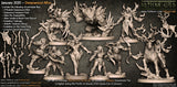 3D Printed Artisan Guild Aidreth Treeborn Deepwood Alfar Set 28mm 32mm