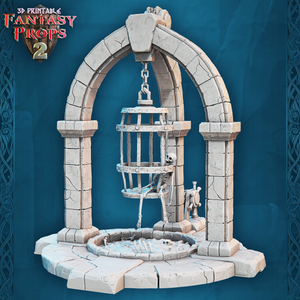 3D Printed STL Miniatures Fantasy Props 2 Dungeon Torture Jail 28 - 32mm War Gaming D&D
