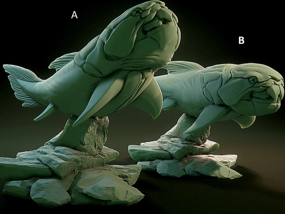 3D Printed Nafarrate Dunkleosteus Lovecraftian Bestiary 28 32 mm D&D