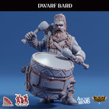 3D Printed Sordane Publishing Arcane Minis Dwarf Bard Swindler's Luck Part Two 28 32mm D&D