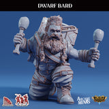 3D Printed Sordane Publishing Arcane Minis Dwarf Bard Swindler's Luck Part Two 28 32mm D&D