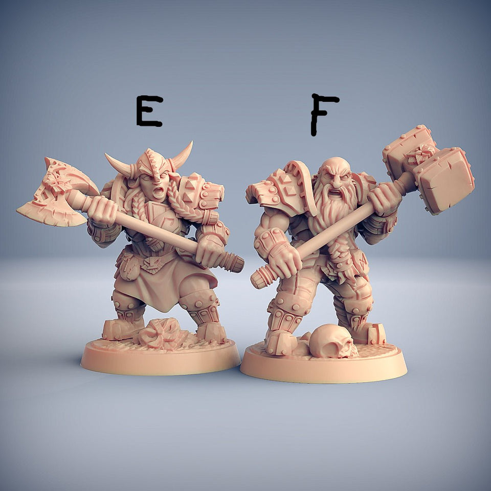 3D Printed Artisan Guild Dwarven Defenders Set (Modular) Dwarven Defenders Set 28mm 32mm