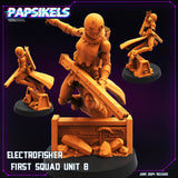 3D Printed Papsikels Electrofisher First Squad Unit 6 Set JUNE 2024 TRIBES - CYBERPUNK 28mm 32mm