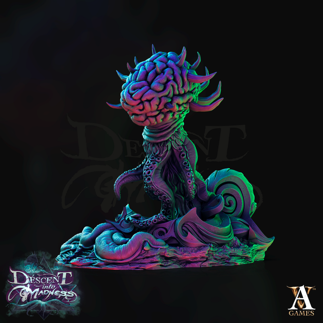 3DPrinted Archvillain Games Descent into Madness - Elder Brain 28mm 32mm D&D