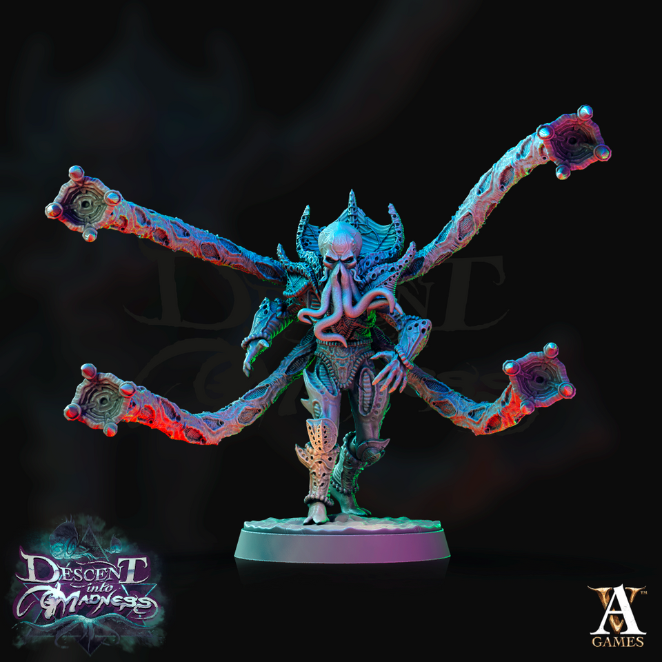3D Printed Archvillain Games Descent into Madness Encephalid Shocktroopers 28 32mm D&D