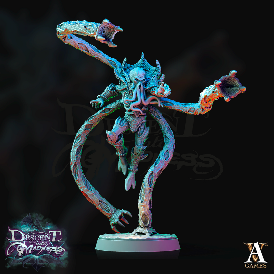 3D Printed Archvillain Games Descent into Madness Encephalid Shocktroopers 28 32mm D&D