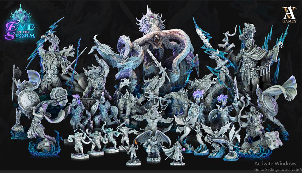 3D Printed Archvillain Games Eye of the Storm - Sky Kraken 28mm 32mm D&D