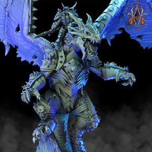 3D Printed Archvillain Games Erevos the Death Dragon The Deathknight Order 28 32mm D&D