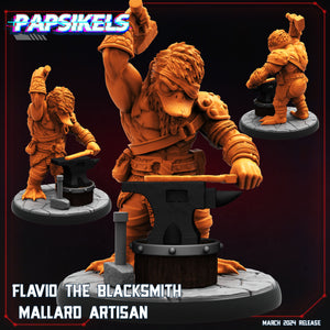 3D Printed Papsikels Flavio The Blacksmith Mallard Artisan 28mm 32mm