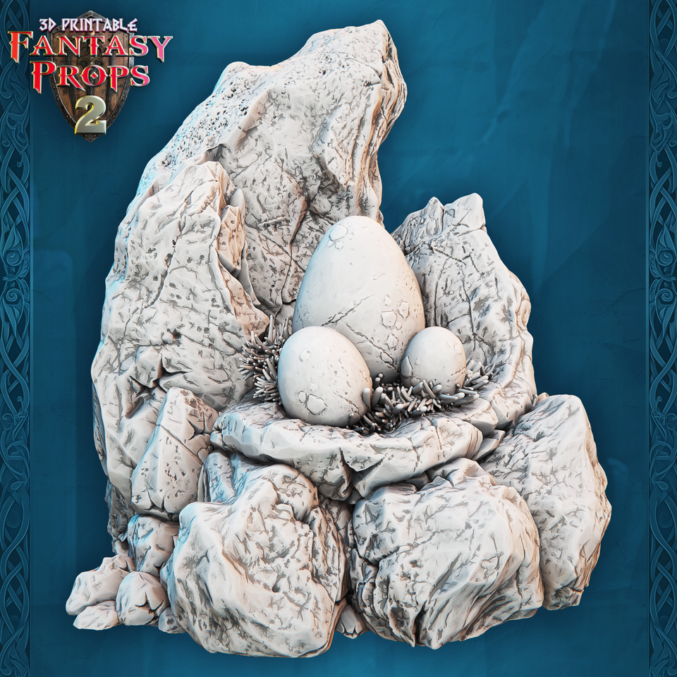3D Printed STL Miniatures Fantasy Props 2 Dungeons Nest Set 28 - 32mm War Gaming D&D