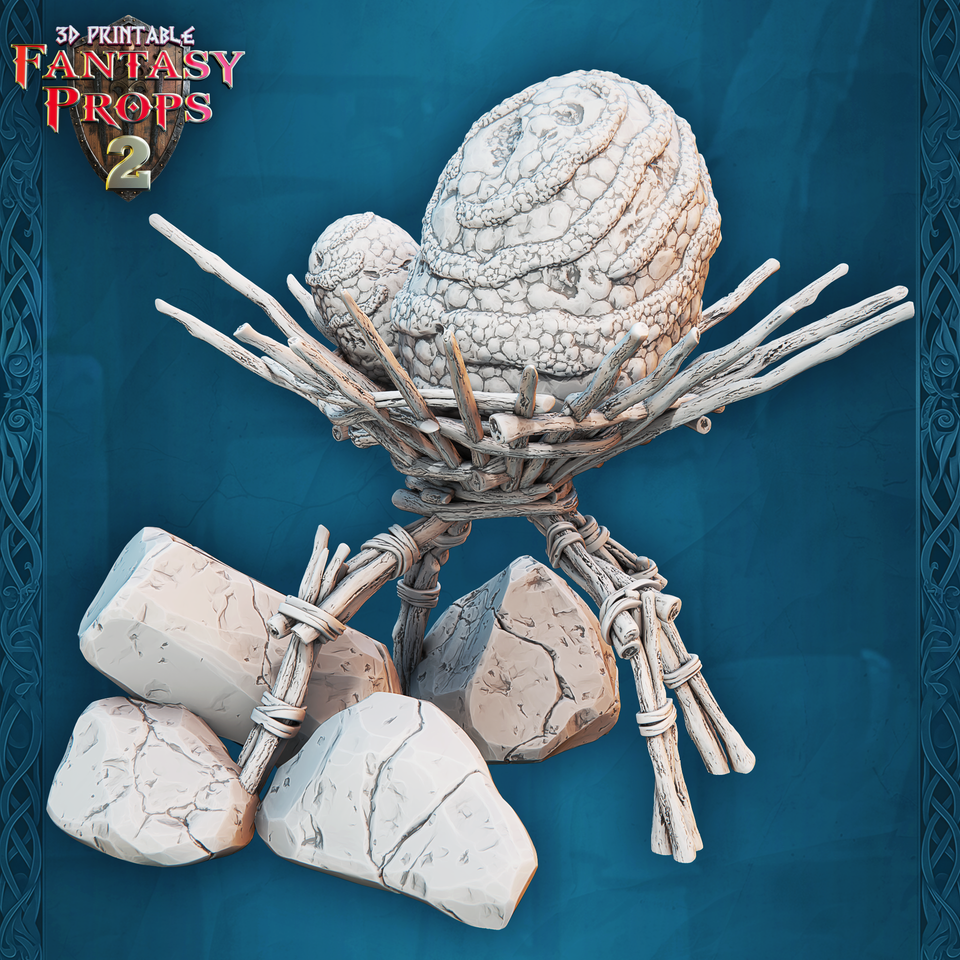 3D Printed STL Miniatures Fantasy Props 2 Dungeons Nest Set 28 - 32mm War Gaming D&D