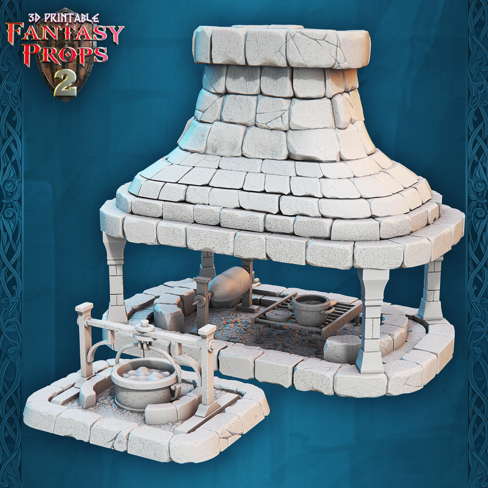 3D Printed STL Miniatures Fantasy Props 2 Tavern 28 - 32mm War Gaming D&D