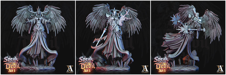 3D Printed Archvillain Games Fallen Speak of the Devil Act I 28 32mm D&D