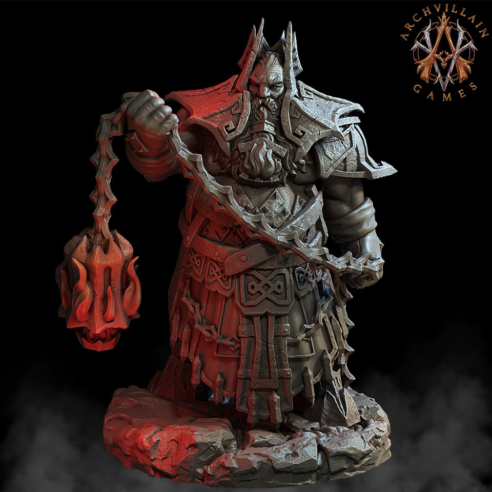 3D Printed Archvillain Games Magma Lords - Fire Giant Priest 28mm 32mm D&D