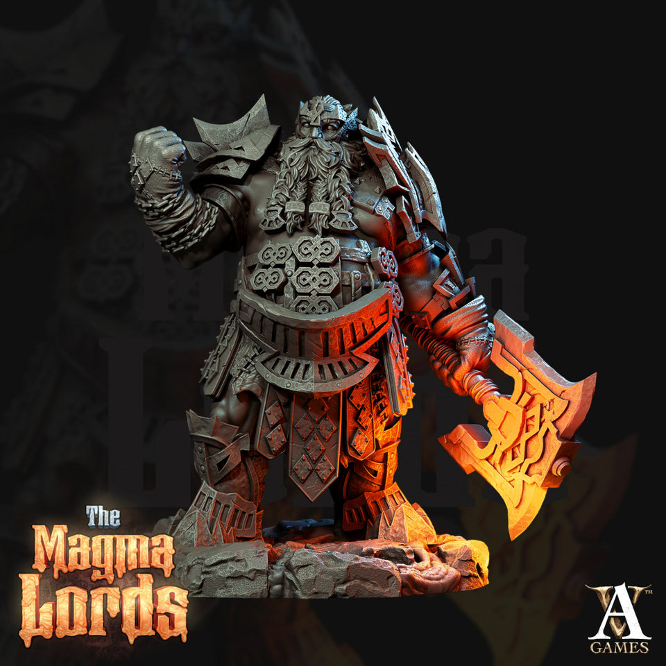 3D Printed Archvillain Games Magma Lords - Fire Giant Skullcrushers 28mm 32mm D&D