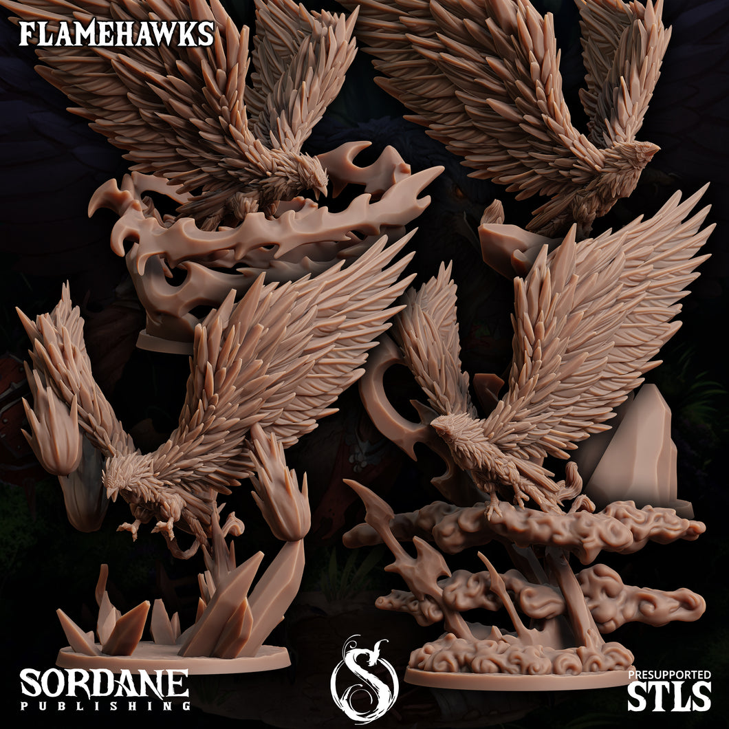 3D Printed Sordane Publishing Crystal Flamehawk Burrows Below 28 32mm D&D