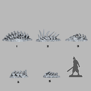 3D Printed Fantastic Plants and Rocks Fossilized Monster 28mm - 32mm D&D Wargaming