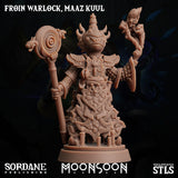 3D Printed Sordane Publishing Froin Warlock Maaz Kuul Moonsoon 28 32mm D&D