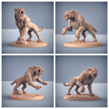 3D Printed Artisan Guild Smilodon Riders Dragonpeak Barbarians 28mm 32mm