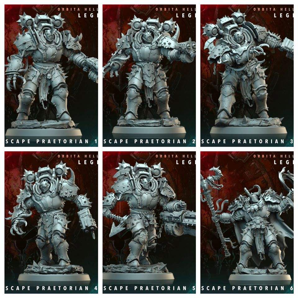 3D Printed Archvillain Games Hellscape Praetorian Orbita Hellscape - Legions 28 32mm D&D