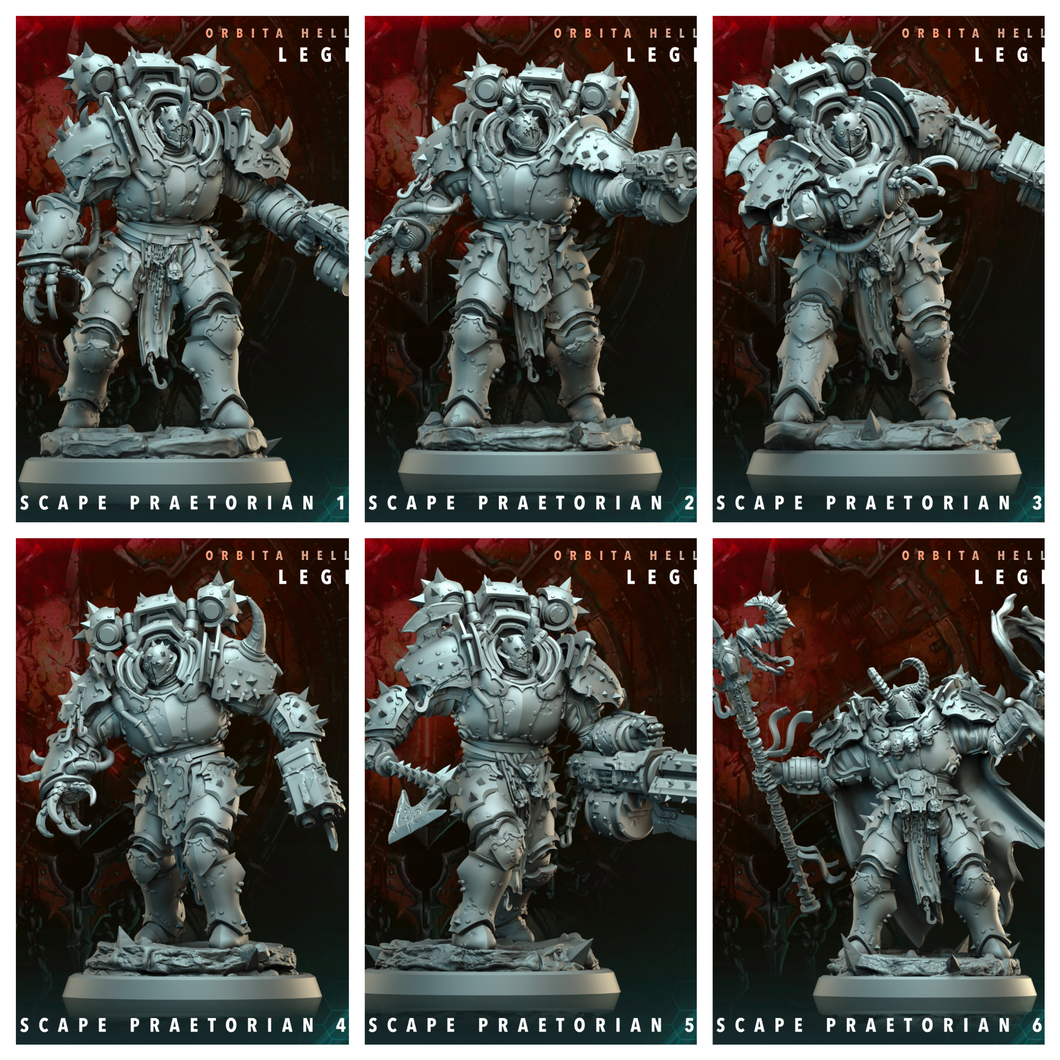 3D Printed Archvillain Games Hellscape Praetorian Orbita Hellscape - Legions 28 32mm D&D