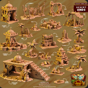 3D Printed Cast n Play Goldsmith Shop Desert Winds Terrain Set 28mm 32mm D&D
