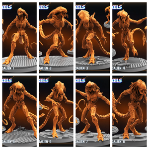3D Printed Papsikels Xeno Predalien February 2025 Scifi 28mm 32mm