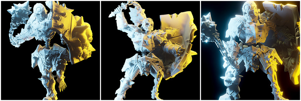 3D Printed Nafarrate Skeleton Defender Skeletons Army 28mm 32mm D&D