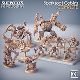 3D Printed Artisan Guild Sparksoot Scrap Golem Sparksoot Goblin Set 28mm 32mm