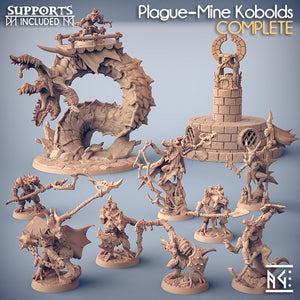 3D Printed Artisan Guild Kornutaaz the Plaguemancer Plague Mine Kobolds 28mm 32mm