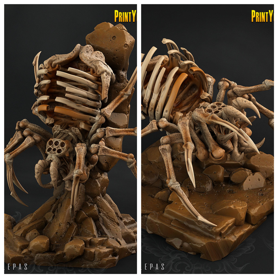 3D Printed Print your Monster The Ancient Bones Pack - Bone Spiders 28mm 32mm D&D