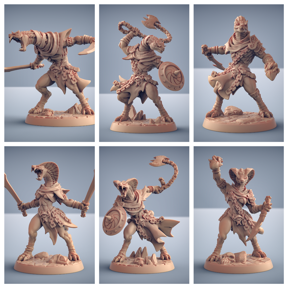 3D Printed Artisan Guild Nagarot Thralls Maneaters Nagarots 28mm 32mm