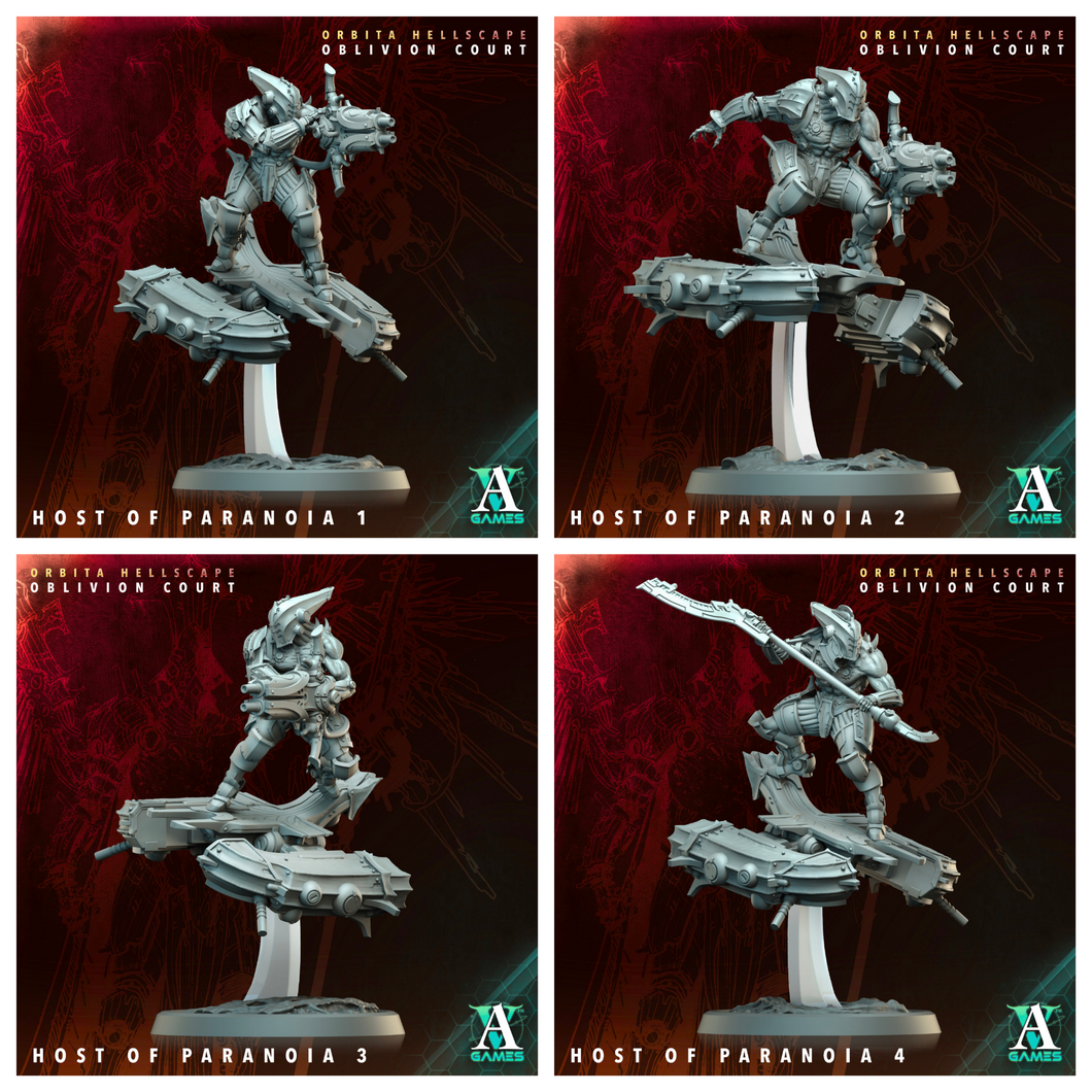 3D Printed Archvillain Games Host of Paranoia Orbita Hellscape Oblivion Court 28 32mm D&D