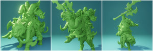 3D Printed Nafarrate Panther Rider Orc Set Orcs Army 28 32 mm D&D