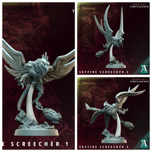3D Printed Archvillain Games Screecher  - Saurians Templeguard 28 32mm D&D