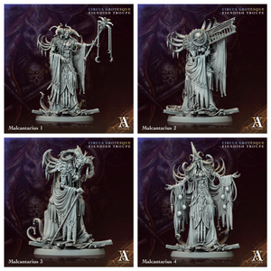 3D Printed Archvillain Games Malcantarius Circus Grotesque Fiendish Troupe 28 32mm D&D