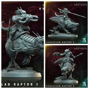 3D Printed Archvillain Games Scaleclad Raptor Scaleclad Huntpack 28 32mm D&D