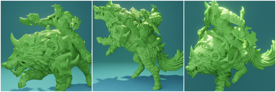 3D Printed Nafarrate Wolf Rider Orc Set Orcs Army 28 32 mm D&D