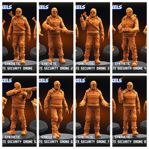 3D Printed Papsikels Davis One Synthetic Corporate Security Drone Set May 2025 Alien vs. Humans Reconnaissance 28mm 32mm