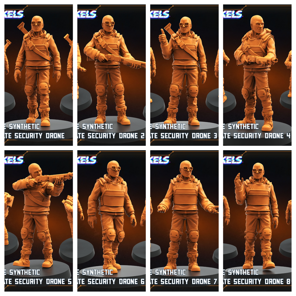 3D Printed Papsikels Davis One Synthetic Corporate Security Drone Set May 2025 Alien vs. Humans Reconnaissance 28mm 32mm