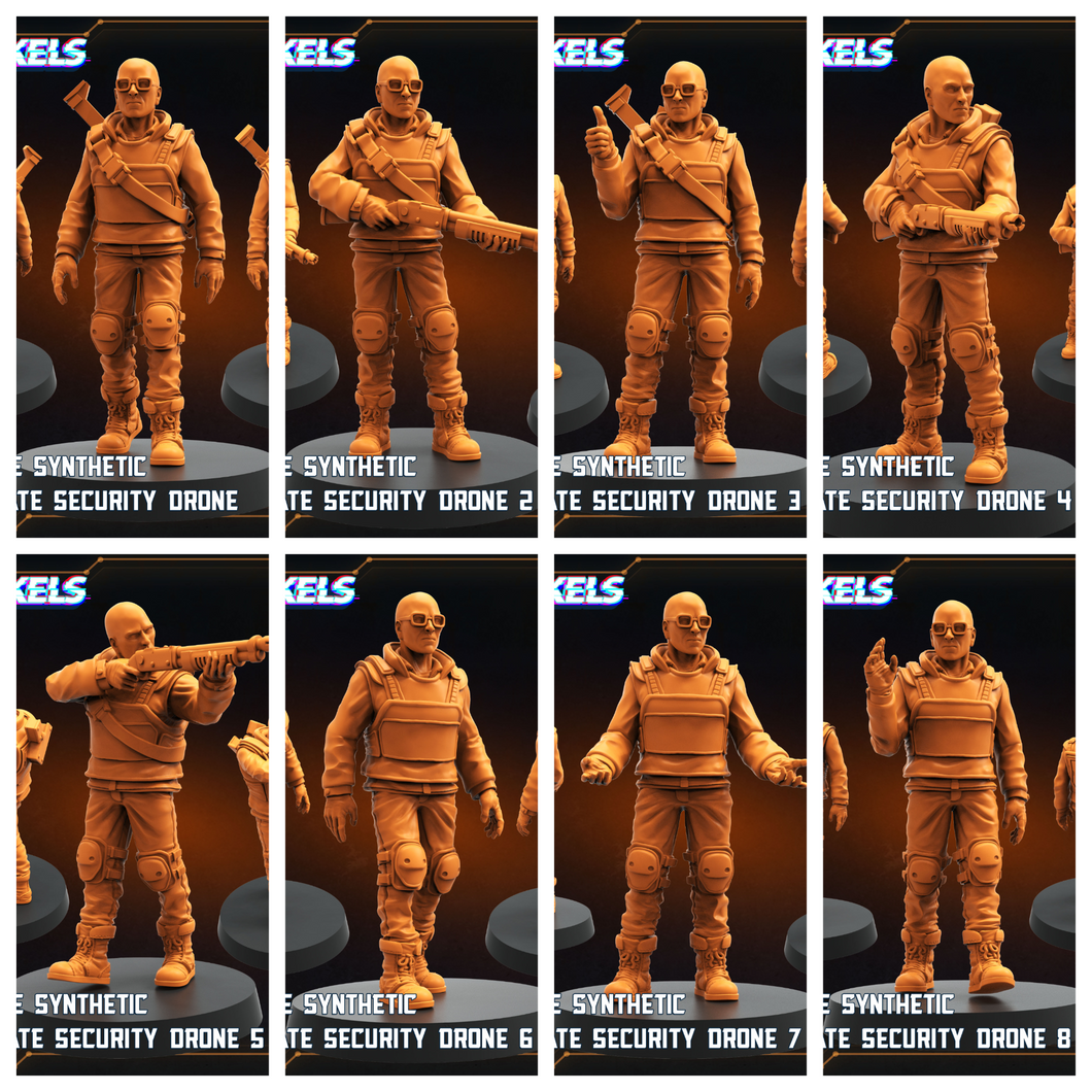 3D Printed Papsikels Davis One Synthetic Corporate Security Drone Set May 2025 Alien vs. Humans Reconnaissance 28mm 32mm