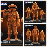 3D Printed Papsikels Helicopter Pilots MARCH 2025 CYBERPUNK 28mm 32mm